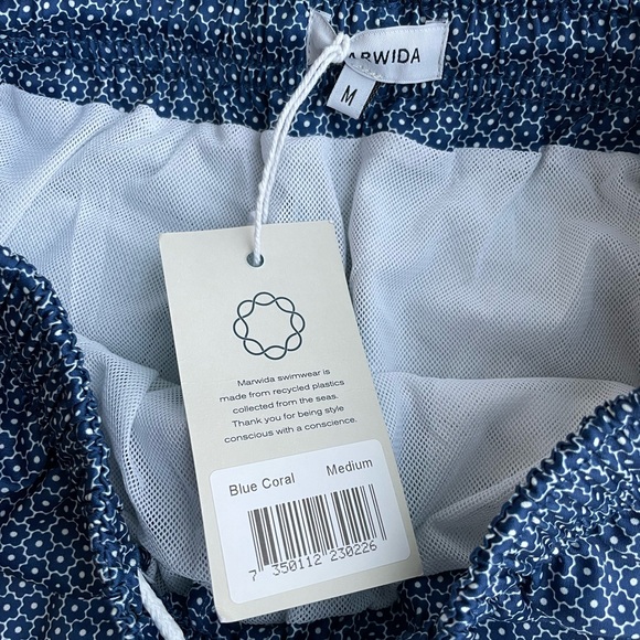 Men’s Marwida Swim Shorts Blue Coral Size M NWT - Picture 4 of 4